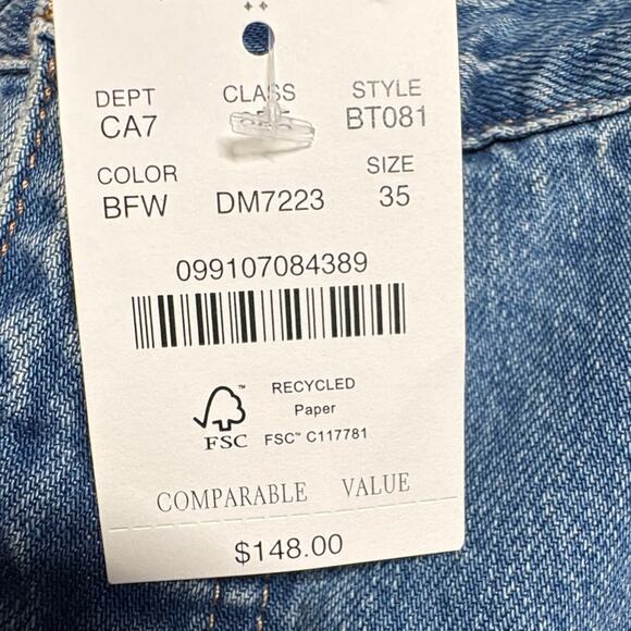 J.CREW Factory‎ Women's High Rise Straight Crop Jeans Sz 35 Premium Edition Plus - Picture 8 of 13